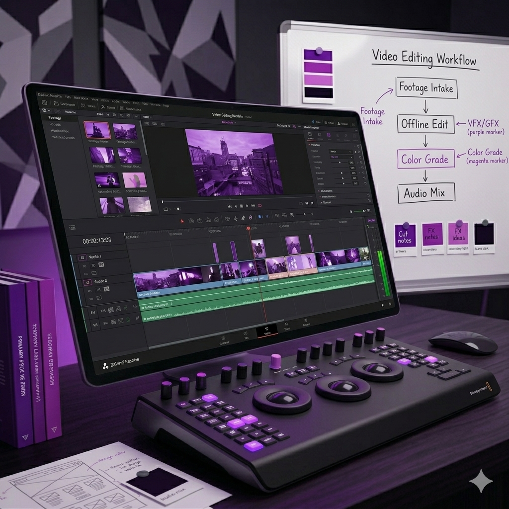 Video editing dashboard